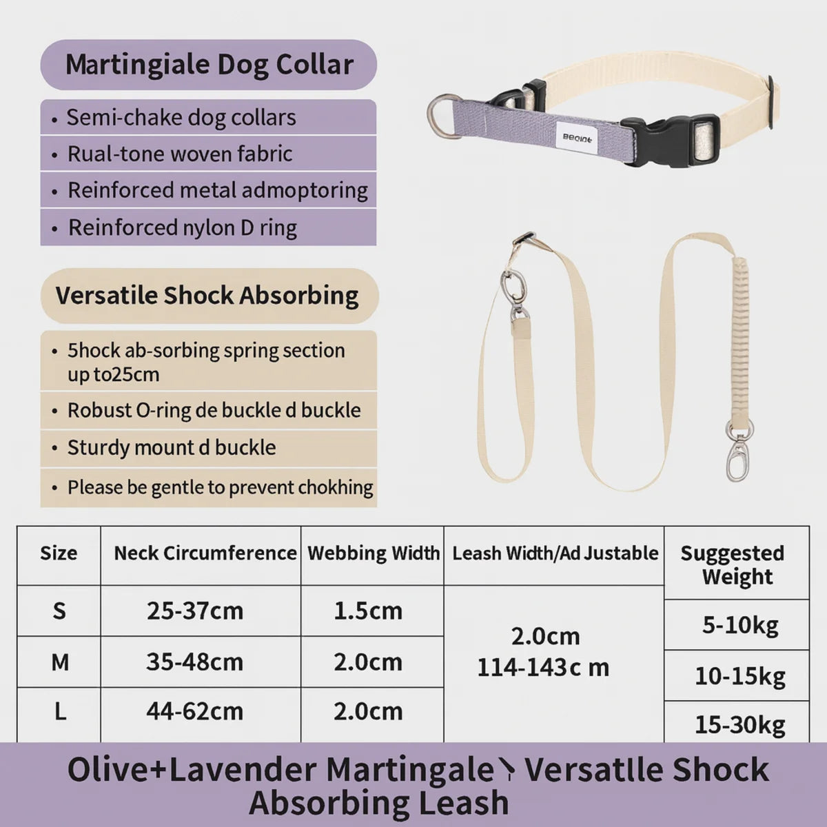 Quick-Release Martingale Dog Collar