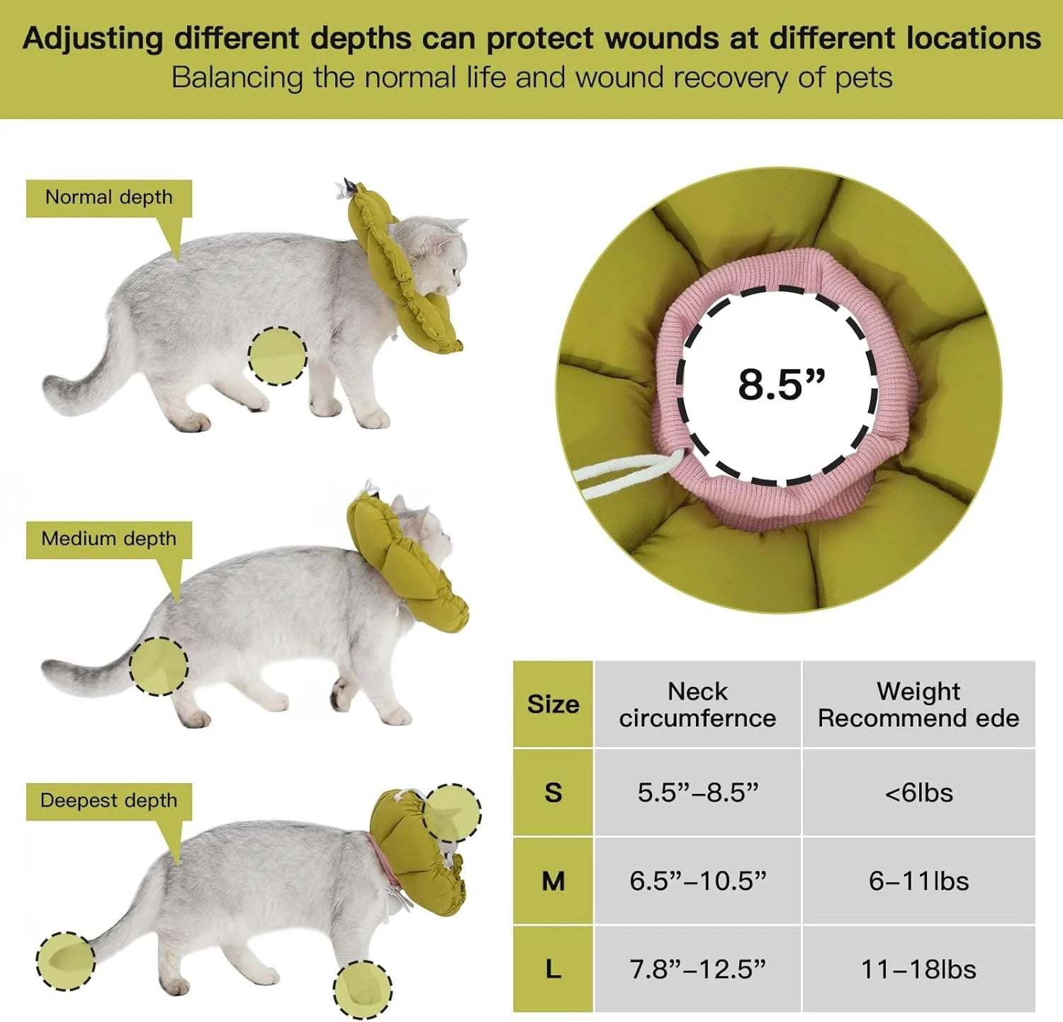 Hidream Soft Cat Cone Collar